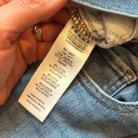 Frame Flair Jeans Raw Hem Size 25 Light Wash C5-021 - Picture 4 of 7